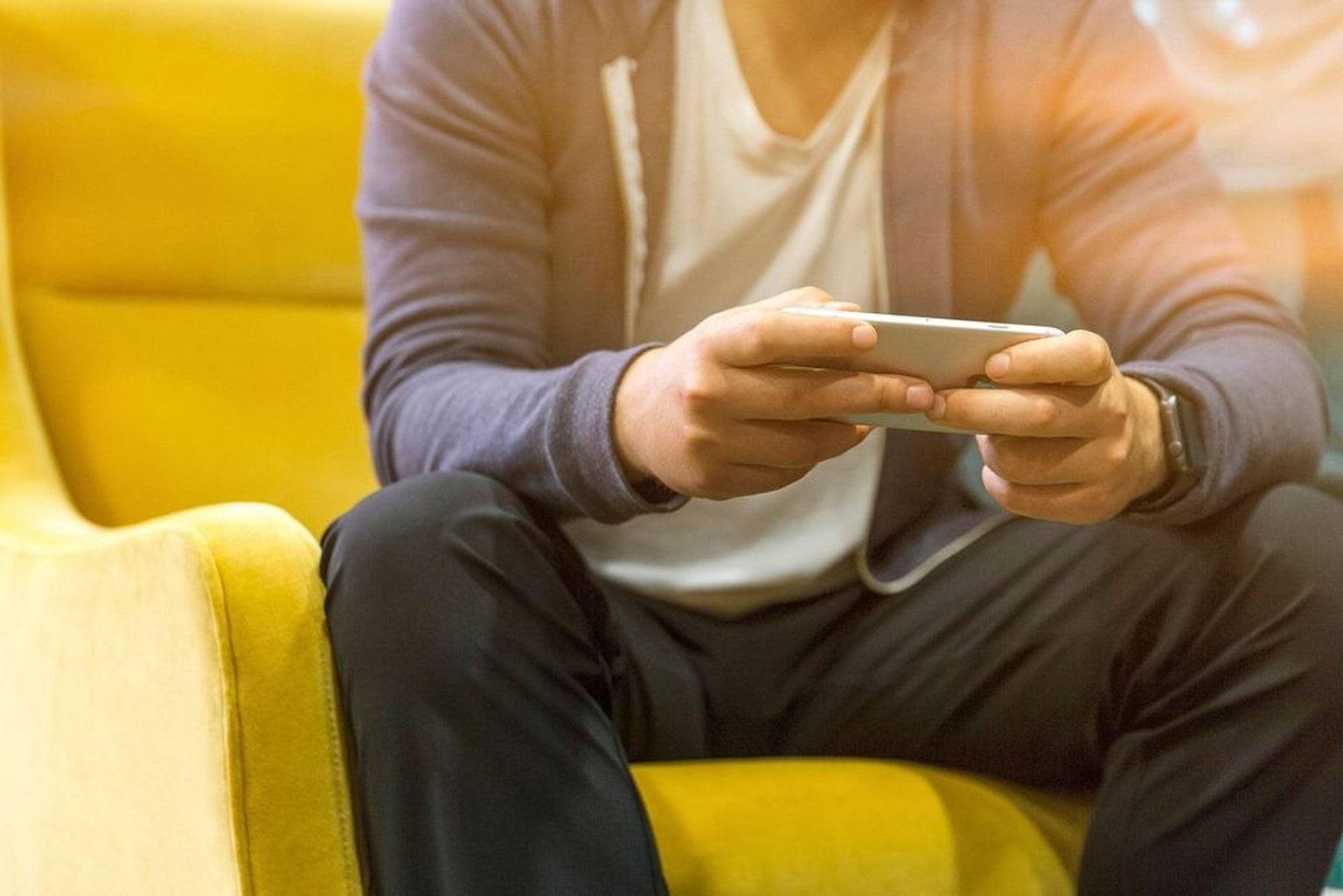 Police Life - image of person using phone.