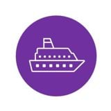 Icon of a large boat vessel. 